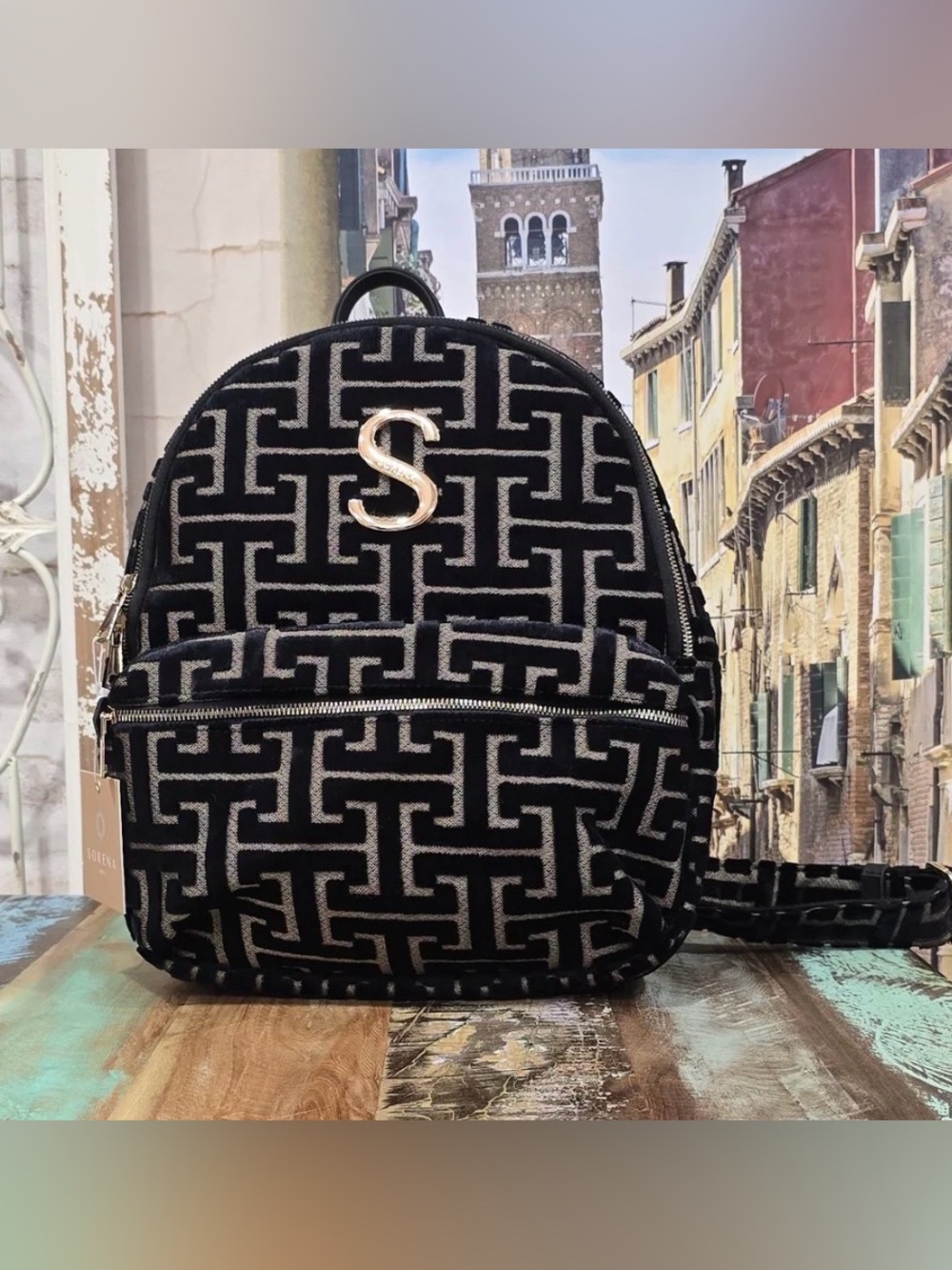 * NWOT*Sorena | Andro Velvet Backpack